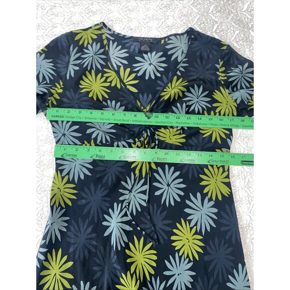 The Limited Vintage 100% Silk Floral print Dress Y2K midi 3/4 sleeve size 10 - Picture 8 of 8